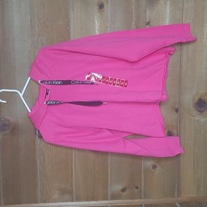 Calvin Klein Pink Cropped Hoodie
